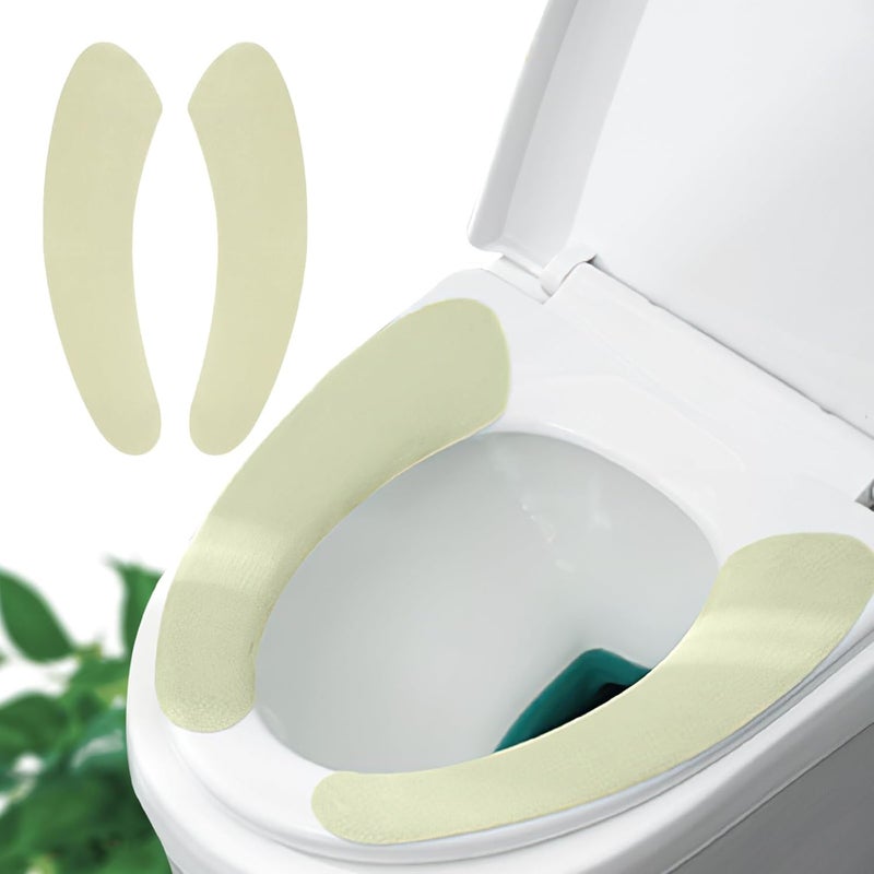 Iensen Thin and Warm Toilet Seat Cover Pad – Self-Adhesive, Adjustable and Cut-to-Fit, Comfortable and Easy to Clean, Perfect for Home Bathrooms (Green) - Image 1